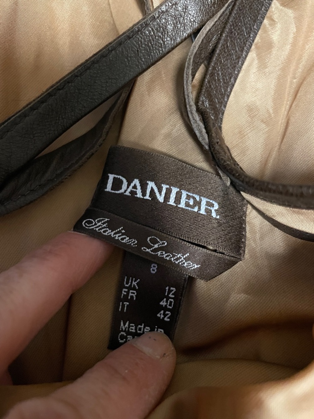 Danier leather/100% silk Brown and Blue Ombre Slip maxi Dress with Slit- new - Picture 2 of 12